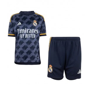 Real Madrid Replika Babytøj Udebanesæt Børn 2023-24 Kortærmet (+ Korte bukser)